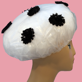 Shower Cap - Black Shabby Chic 1056 - Black Shabby Chic, Shower Cap