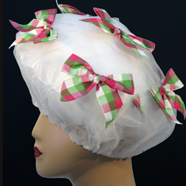 Designer Shower Cap, Plaid Bows, #613 - Summer  Vacation