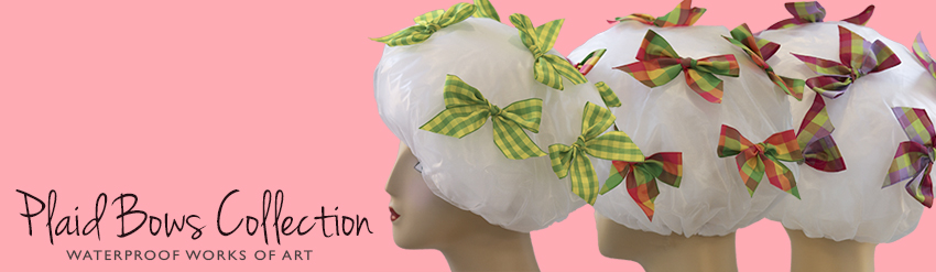 Creative Associates Online - Plaid Bows - Designer Shower Caps