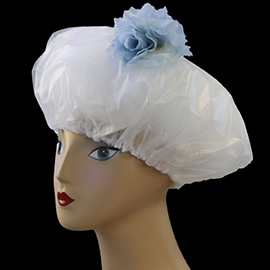 Shower Cap - Pale Blue Perfect Rose 1032 - Pale Blue Perfect Rose, Shower Cap