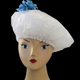 Shower Cap - Deep Blue Perfect Rose 1059 - Deep Blue Perfect Rose, Shower Cap