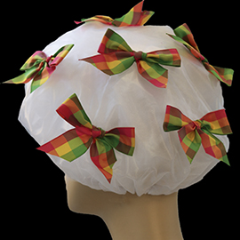 Designer Shower Cap, Plaid Bows, Summer Dance, #639 - Indian Summer, 