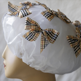 Designer Shower Cap, Plaid Bows, #602 - Scotch & Soda