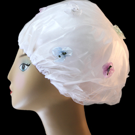 Designer Shower Caps - 132 - Bridal Shower (small flower)