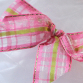 Designer Shower Cap, Plaid Bows, #603 - Summer Dance