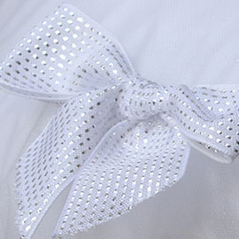 Designer Shower Caps - Silver Lining (close up)